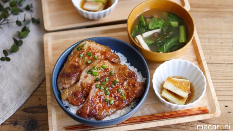 【30分で毎日定食】フライパン使い回しで！ガリバタ豚丼定食のレシピ 作り方