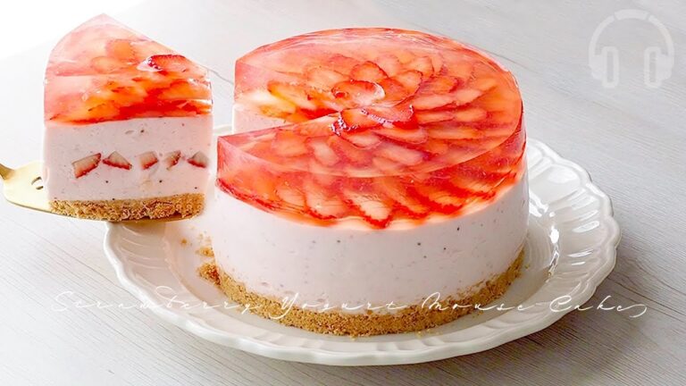 いちごヨーグルトムースケーキの作り方｜Strawberry Yogurt Mousse Cake