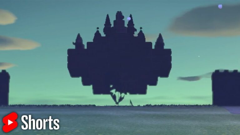 まさかの空に"お城"が建てれる裏技が発見...！？【あつ森】 #Shorts