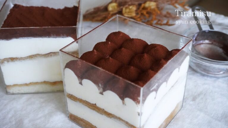 [短時間・食パンで作る] 冷やすだけ！本格ティラミス作り方 Tiramisu 티라미수
