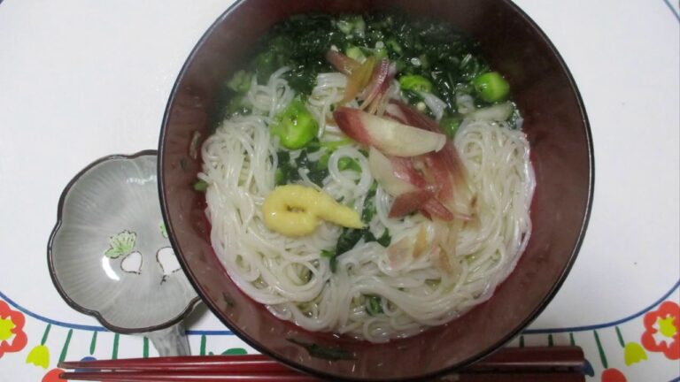 オクラとモロヘイヤのぶっかけソーメン：全編