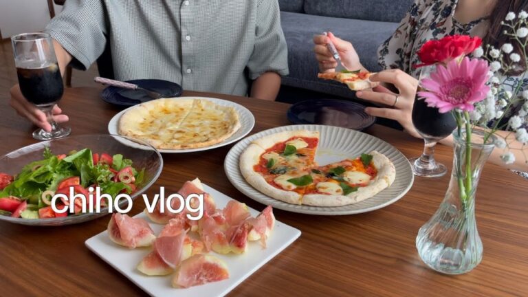 【2人暮らしの料理vlog】おうち時間を楽しむ週末🌼究極の餃子/ピザランチ/塩レモンナムル/酸辣湯スープ