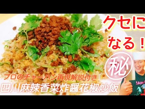 本格【やみつき肉味噌チャーハン】家庭の火力でプロが教える作り方 四川麻辣香菜花椒炸醤炒飯 How to make fried rice