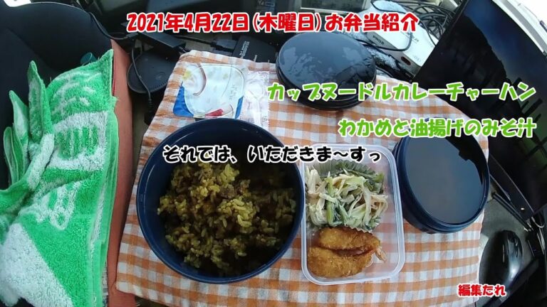 【カップヌードルカレー炒飯】愛妻弁当を食べるだけの動画 in神栖市