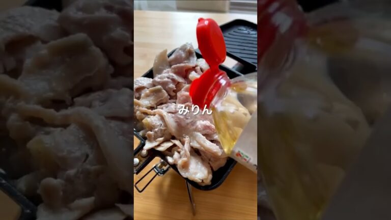 【真似しないで ズボラ生姜焼き】 #キャンプ好きと繋がりたい #food #キャンプ飯 #cooking #ずぼら #recipe #ずぼらクック #breakfast #簡単レシピ