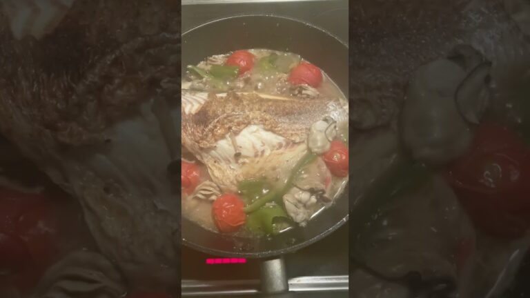 【釣り　料理】釣った真鯛でアクアパッツァをつくってみた！#shorts