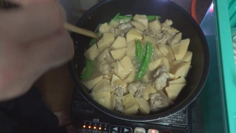 (独身料理) たけのこと鶏の煮物