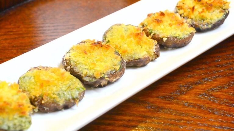 ディルマヨネーズのせ椎茸のパン粉焼の作り方　　How to make grilled shiitake mushroom stuffed with dill and mayonnaise