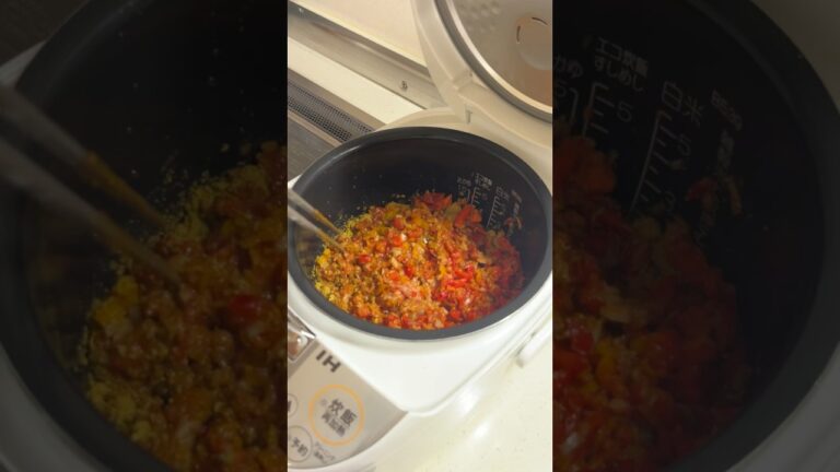 【炊飯器】高タンパク低脂質な無水キーマカレー！#shorts #dietfood #ダイエットレシピ