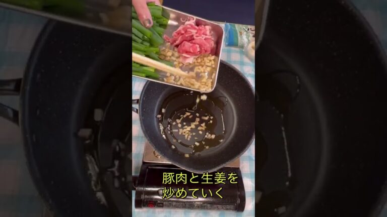 ネギ豚生姜のツケだれそば#そば #青ネギ#豚肉 #生姜