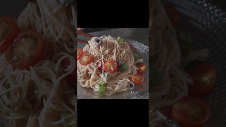 【簡単そうめん】トマトとオクラのさっぱりそうめん！#shorts #そうめんレシピ #夏レシピ