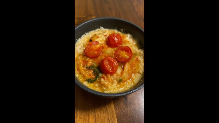 本気で痩せたきゃこれ食っとけ【オートミールと鶏ひき肉のキムチクッパ】#Shorts