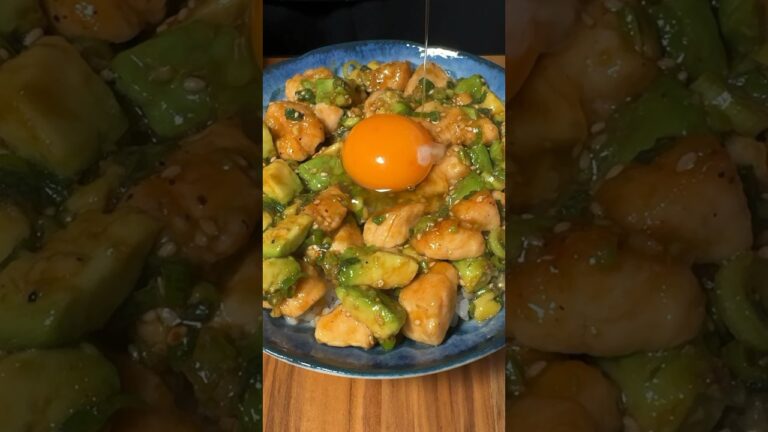 ささみとアボカドのハワイ風ポキ丼 #shorts