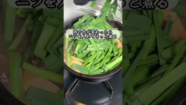 【石鍋君】ニラたっぷり肉豆腐を作ってみた！ #石鍋君 #肉 #豆腐 #野菜
