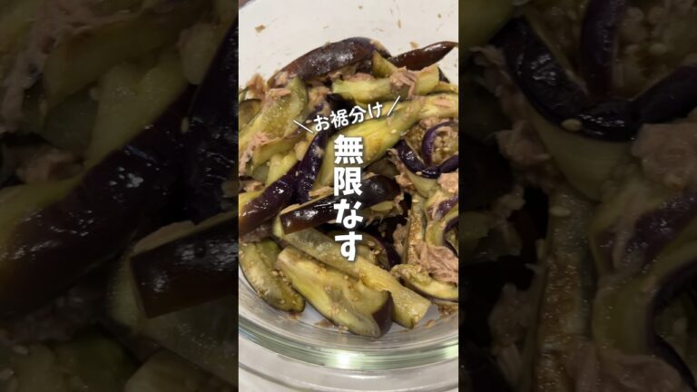 【夏の作り置き】無限ナス🍆｜定番夏野菜の作り置き｜田舎暮らしアラフォー子なし夫婦の節約晩ごはん#shorts #料理 #cooking#簡単レシピ #節約レシピ #地産地消 #なすレシピ #自炊