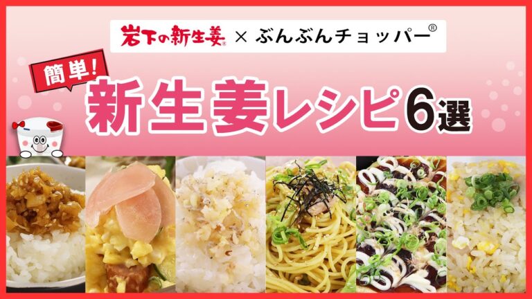 【岩下の新生姜×ぶんぶんチョッパー】簡単に作れる！爽やかな辛味が美味しい【新生姜レシピ6選】定番からアレンジまで人気レシピを集めました！