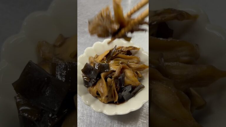 女将の舞茸と昆布のアル中パウダー佃煮 Food boiled in soy sauce Japanese spice blend #shorts