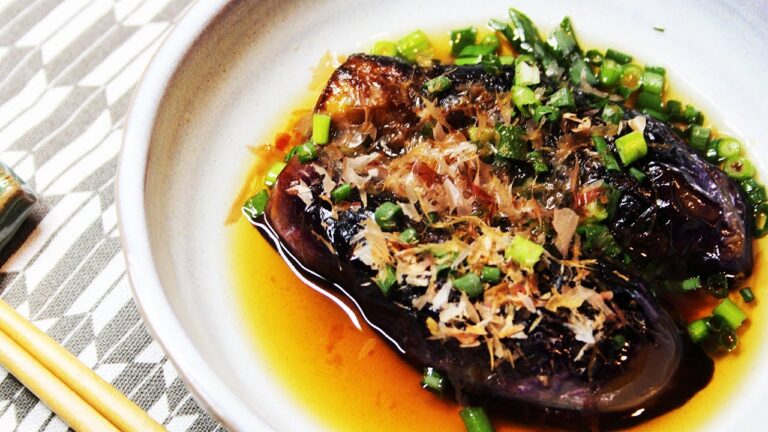 ナスの揚げびたしの作り方 - How to make Japanese Style Fried Eggplant (Agebitashi)