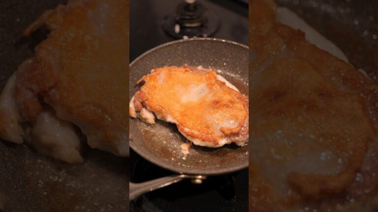 バキバキに焼いた『鶏もも肉』は最強らしい。#shorts