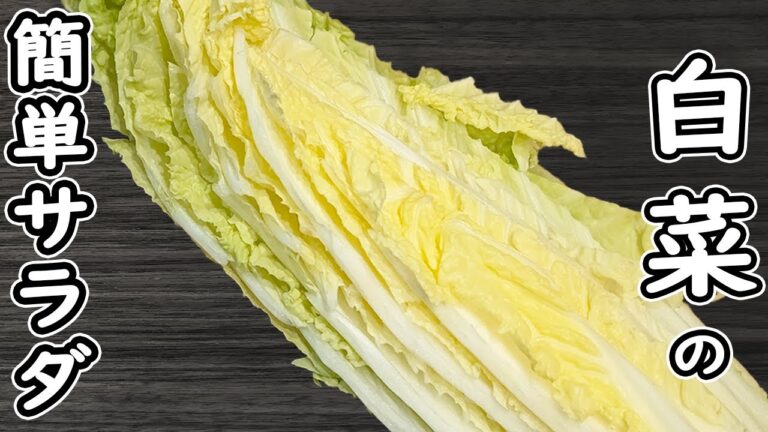 「白菜との簡単サラダレシピ」コールスローサラダの作り方！切って和えるだけ！　体に優しくおいしいおかずの作り方　節約レシピ・腸活レシピ