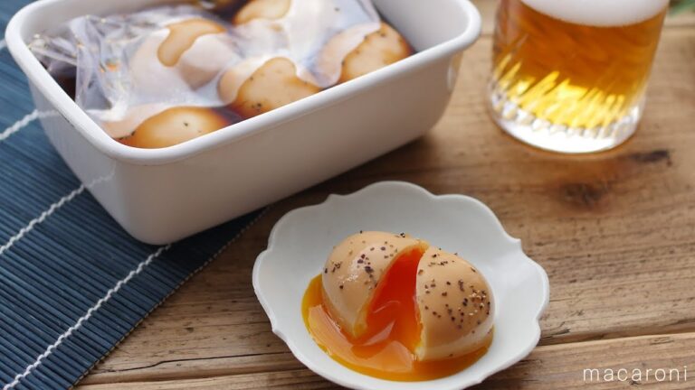 半熟卵で作る「ブラックペッパー煮卵」のレシピ・作り方