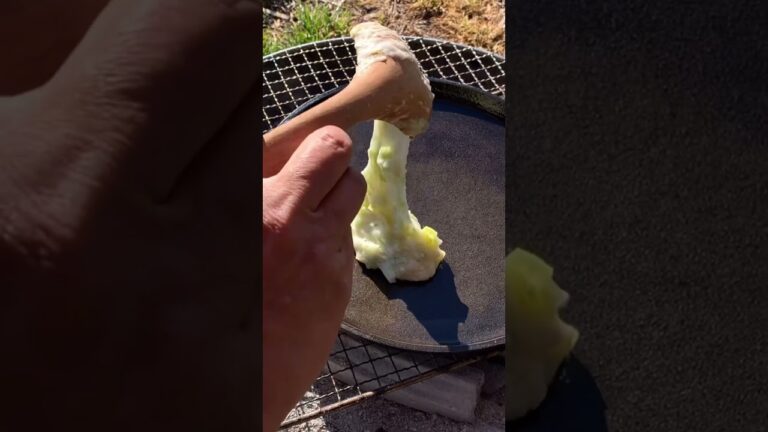 ほぼ山芋だけの豚玉お好み焼き。#shorts #camping #cooking