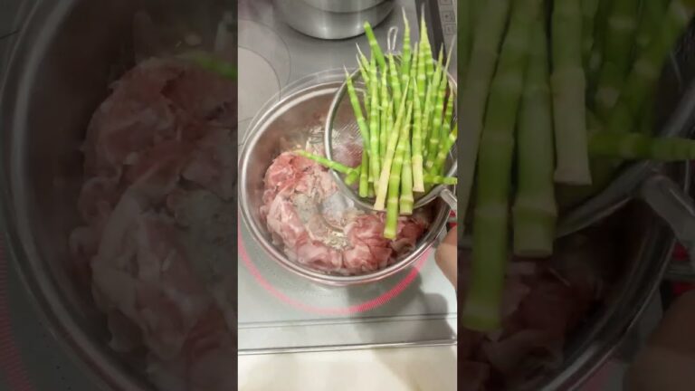 根曲がり竹と豚肉でたけのこ汁を作ってみた！