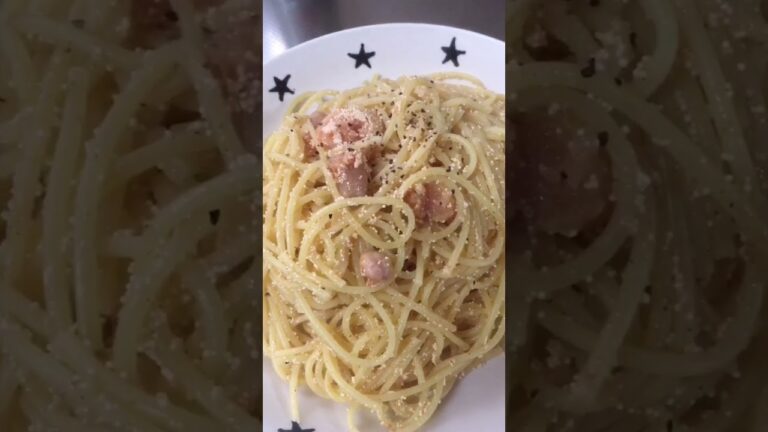 【たらこパスタ】おじさんの1人飯　#shorts