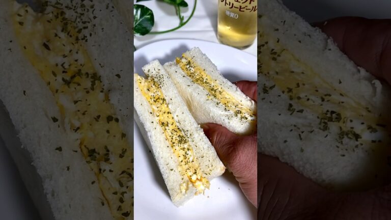 厚焼きたまごサンドがレンジで簡単に作れちゃう！？#レシピ　#レンジ飯