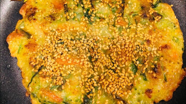 Vegan Korean Chijimi (scallion pancake) ヴィーガン　チヂミ作り方　クックパッドレシピ↓【酢醤油だけで超美味しい】