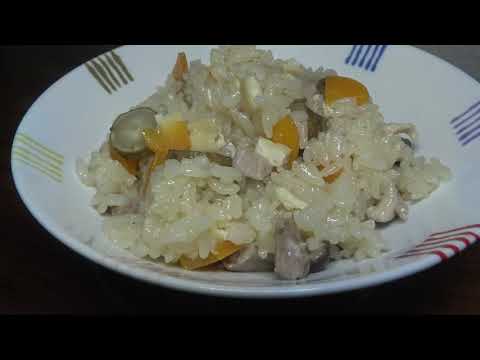 鶏五目炊き込みご飯に昆布も一緒に炊きます。たまに食べたくなる味。料理家みほchannel＜鶏五目炊き込みご飯＞