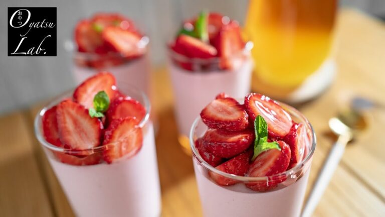 【夫が作るおうちカフェ】簡単いちごミルクプリン 混ぜるだけ！ | フルーツティー | おうちカフェ | おやつラボ