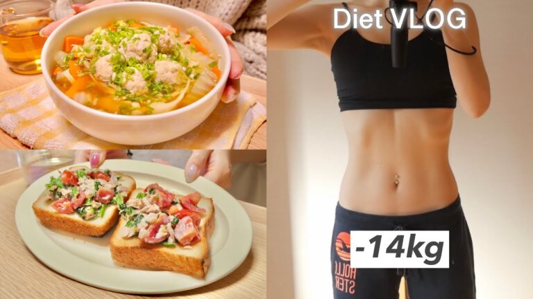 SUB）【ダイエット】-14kg🔥痩せた私の、満腹食べて痩せる1日の食事🍲｜ふわふわ鶏団子スープ☁️｜ 鶏キムチ炒め🌶｜ What I Eat in a Day【食べて痩せる】