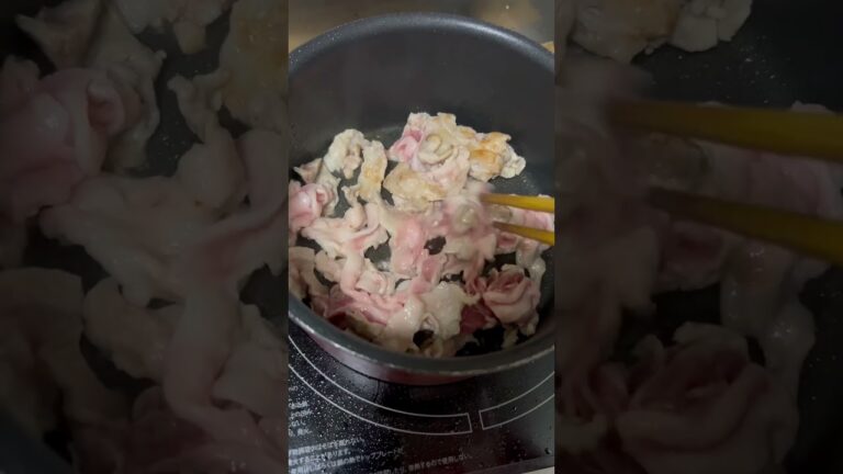 豚肉とキャベツとネギ　　#料理 #cooking