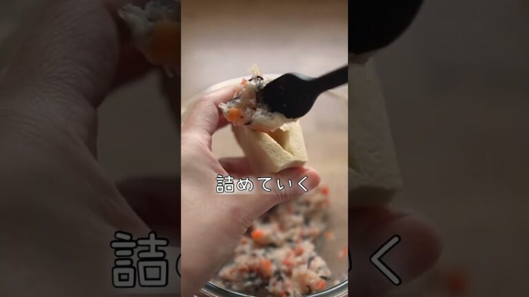 高野豆腐の肉詰め