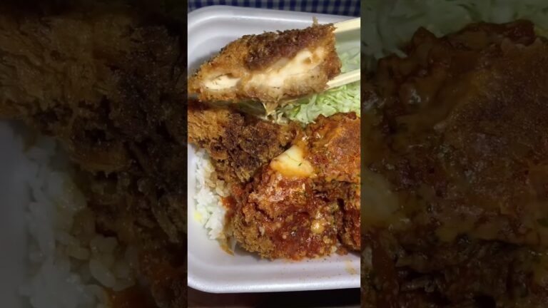 【かつや】ガツンとボリューム！鶏だんごとチキンカツの合い盛り丼食べてみた