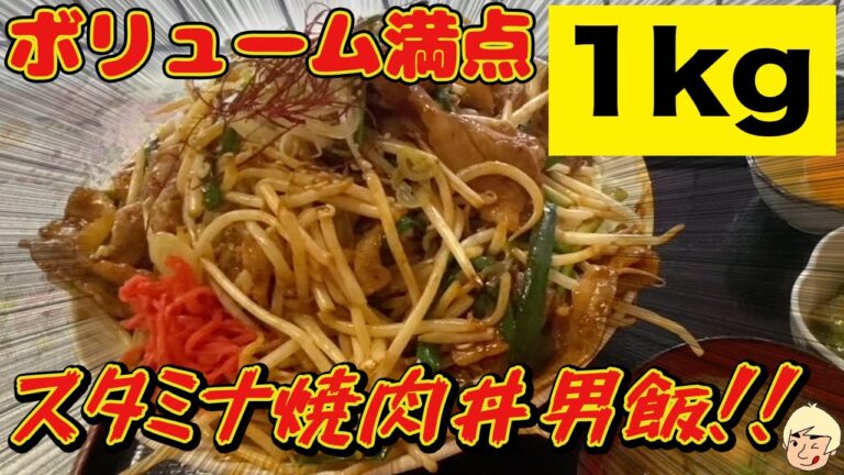 【ボリューム満点の定食屋で1kgのスタミナ焼肉丼男飯をかっ喰らう！】みや亭【栃木県小山市】210