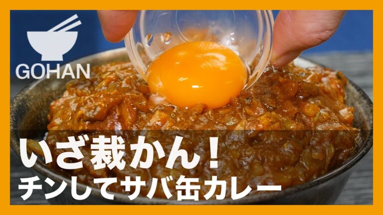 【簡単レシピ】いざ裁かん！『チンしてサバ缶カレー』の作り方【男飯】