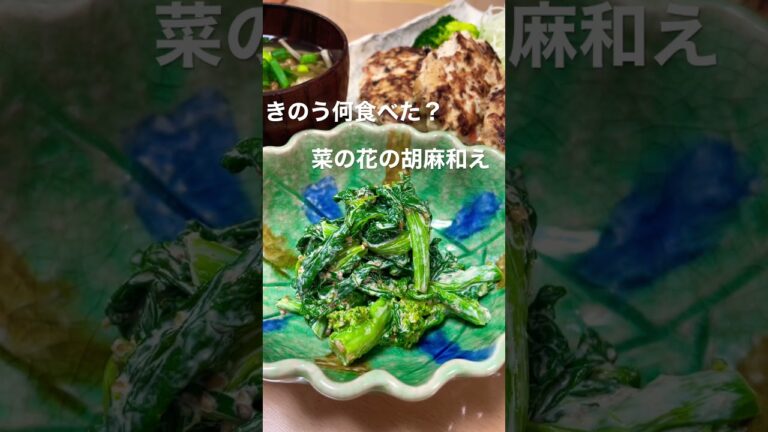 【晩ごはん】きのう何食べた/菜の花の胡麻和え/副菜/簡単レシピ