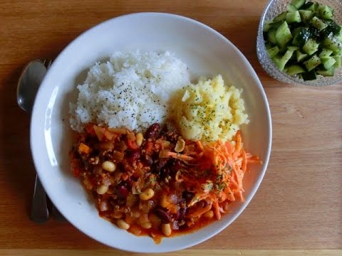 豆のチリコンカン　雷と虹