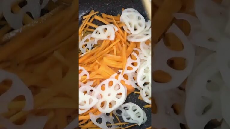 シャキシャキ！豆苗入りきんぴられんこん　#Shorts