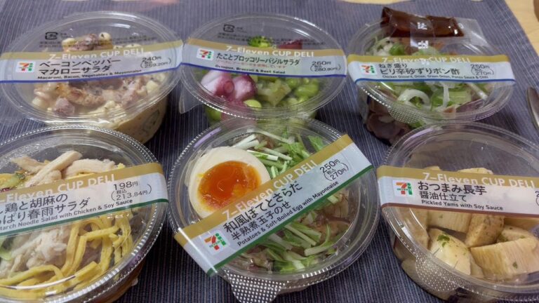 セブンイレブンの小さいおかずサラダ６コ買ってみた！！！