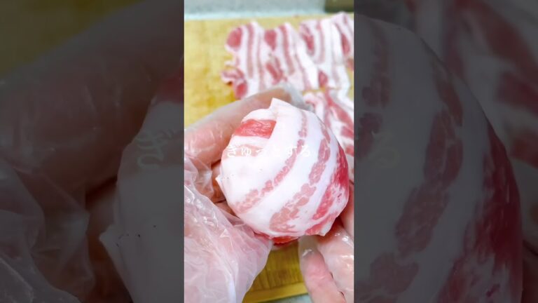 ガツンと旨い✨ねぎ塩肉巻きおにぎり💓#shorts