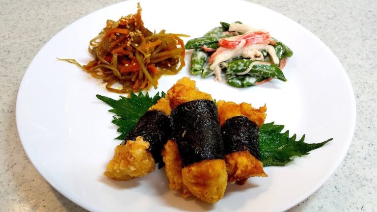 ささみの海苔巻き揚げ！きんぴらごぼう！ゴマ和えのサラダ！低カロリーダイエットにも～お 弁当にも～【簡単家庭料理】