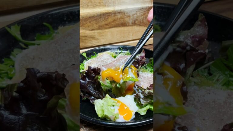 喜びの温泉たまご #Shorts　#卵　#料理　#レシピ　#サラダ