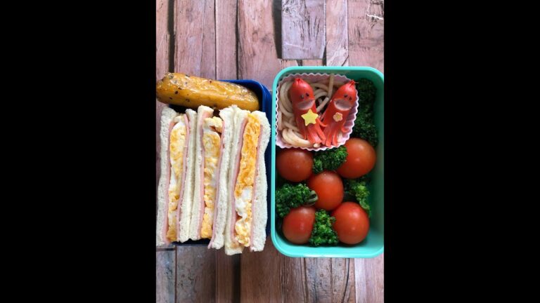 JKお弁当 高校生 娘 サンドイッチ #shorts お弁当詰めます！ ブロッコリー プチトマト必須 彩り弁当 たらこパスタ タコさんウィンナー 大学芋