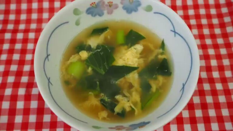 【献立コンテスト】小松菜と卵のすまし汁