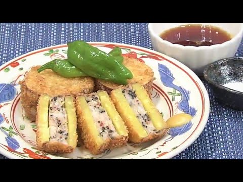 サツマイモのはさみ揚げ みたらしあん