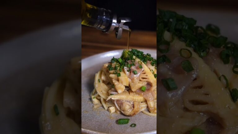 鶏のたたきと筍でこんなパスタも美味しい  #shorts