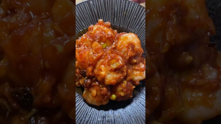 レンジだけで作る【エビチリ】　#shorts #エビチリ　#おつまみレシピ